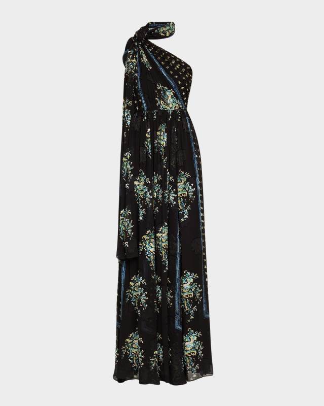 Angelique Draped Scarf Gown